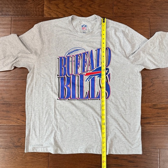 Buffalo Bills NFL Men’s T-Shirt 2XL Gray Long Sleeve Striped embroidered AFC - Picture 9 of 9